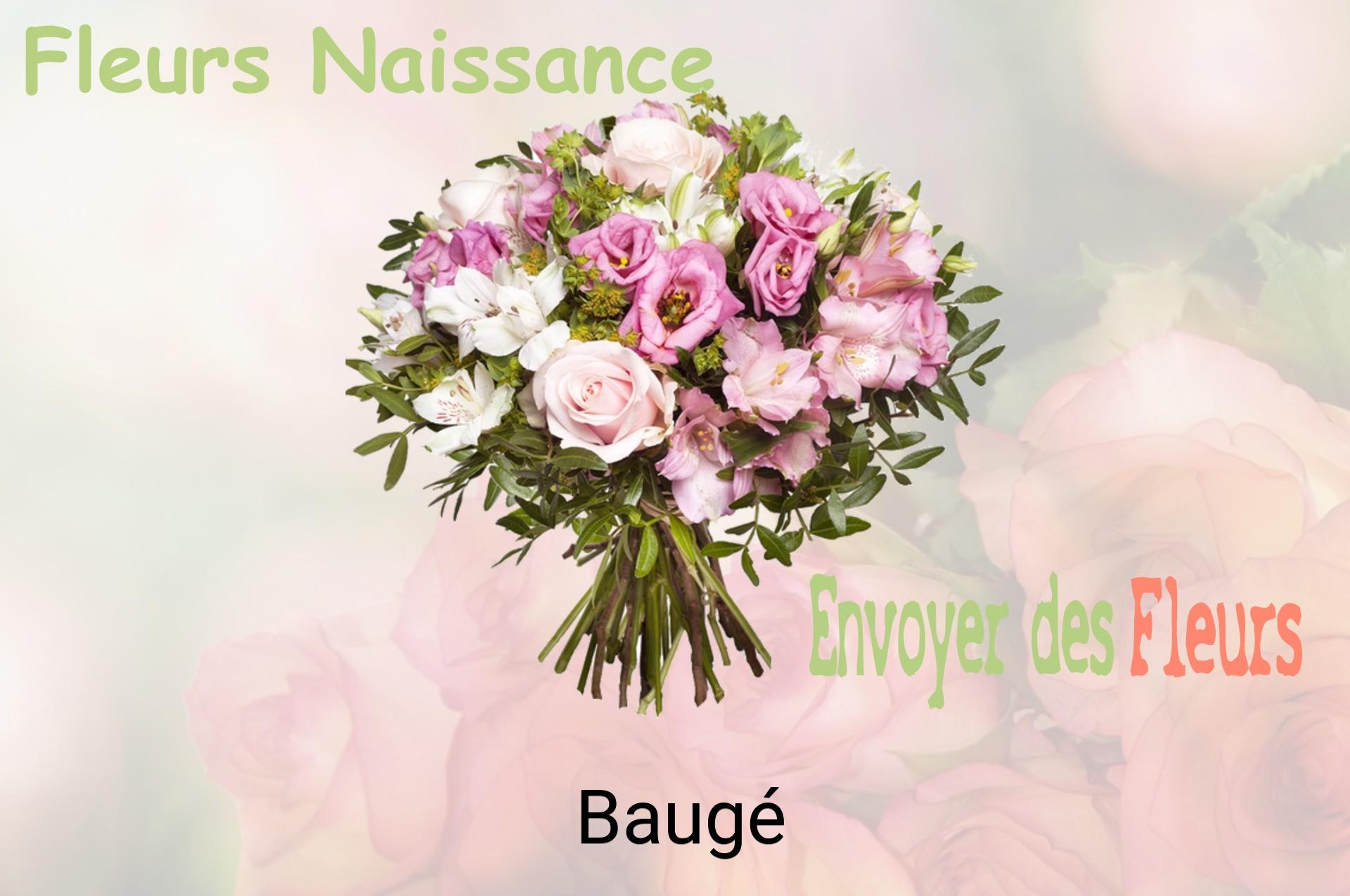 Bouquet de fleurs de naissance livré à Baugé